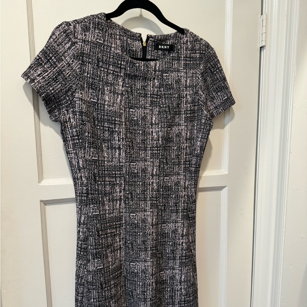 DKNY black and pink short dress
